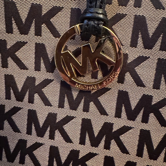 Michael Kors Black and Brown Monogram Tote - Picture 3 of 8